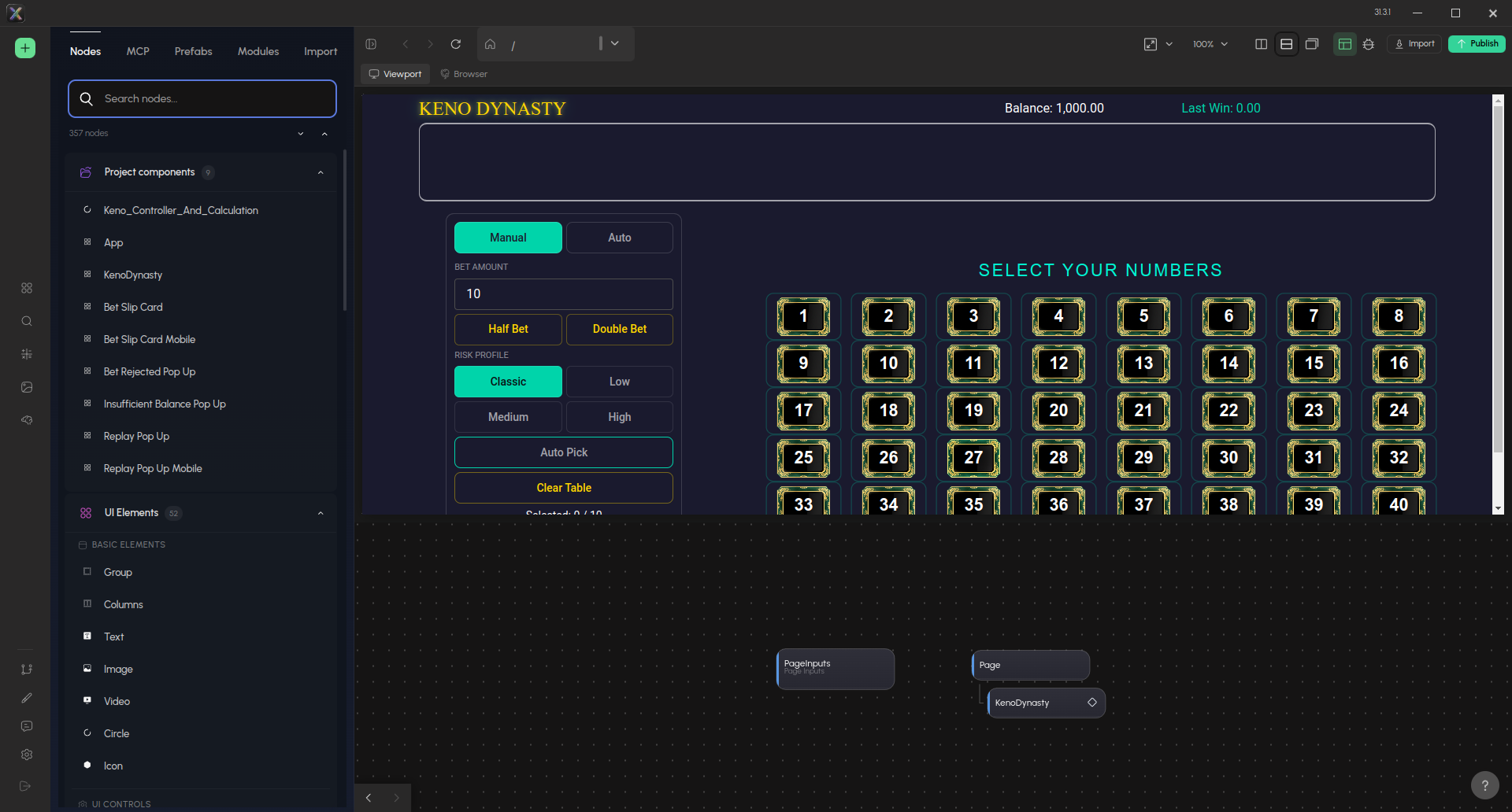 The node picker