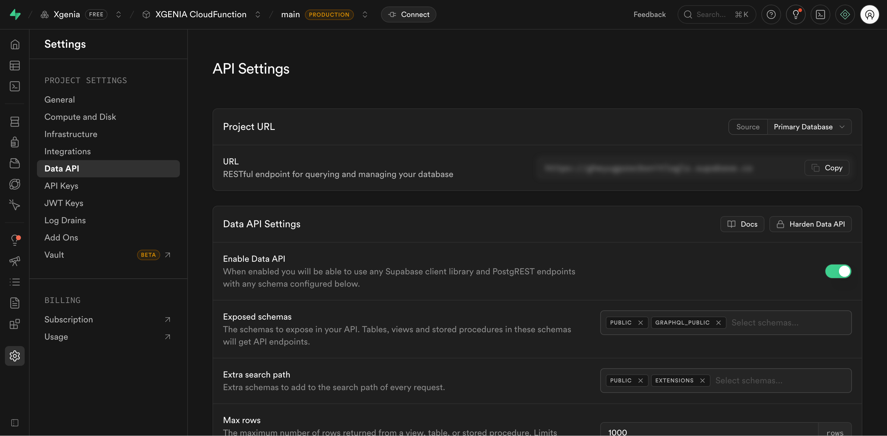 Screenshot of the "New Project" form with all fields filled in