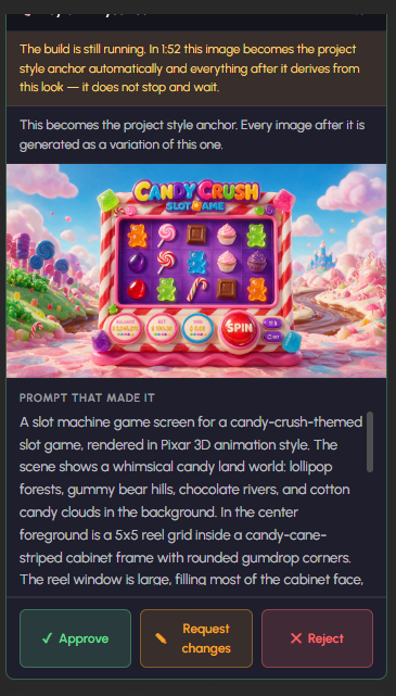 Key art approval card