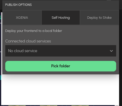 Self Hosting tab