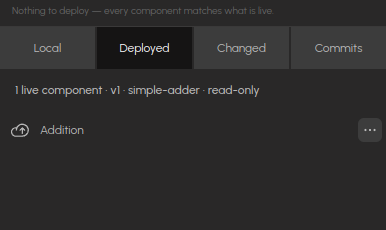 Deployed tab